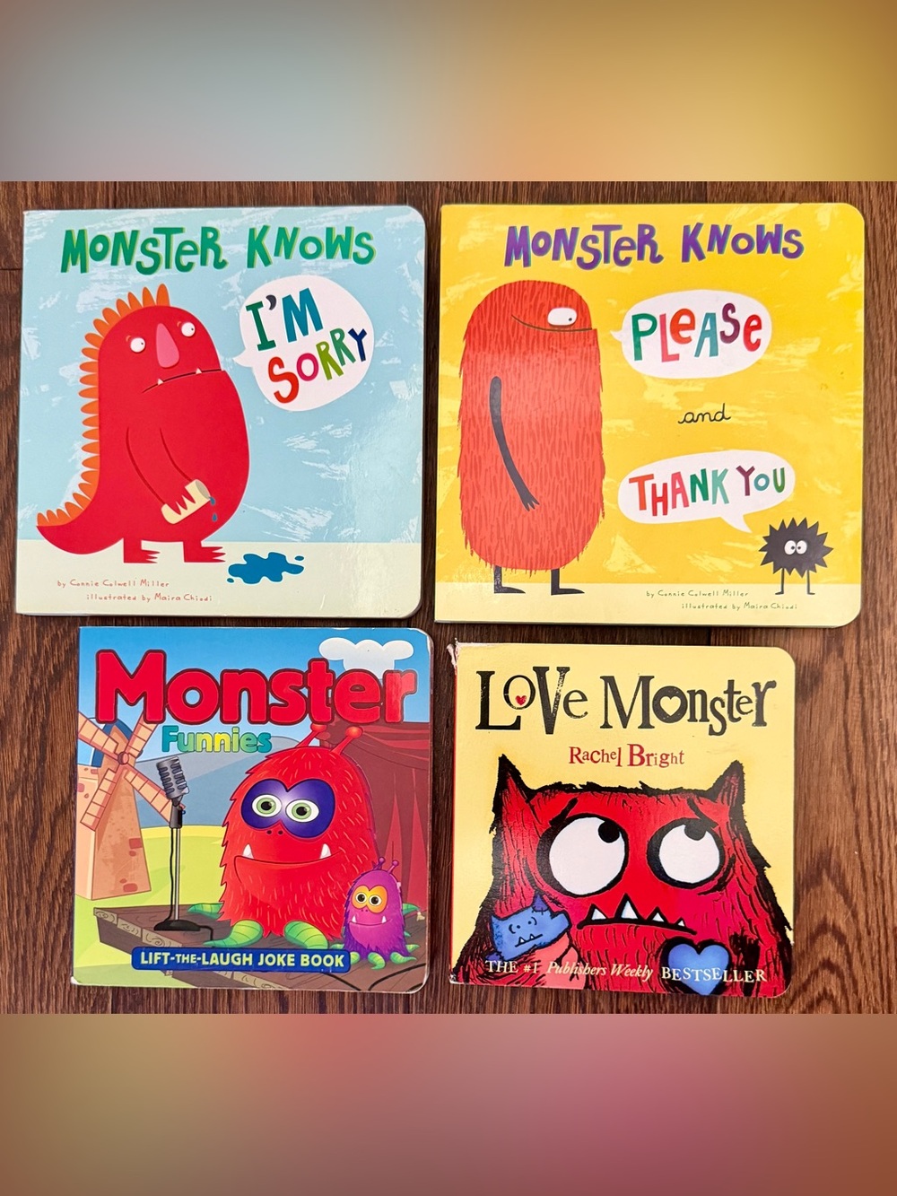 Monster Kids Board Books - Assorted Red & Yellow Covers